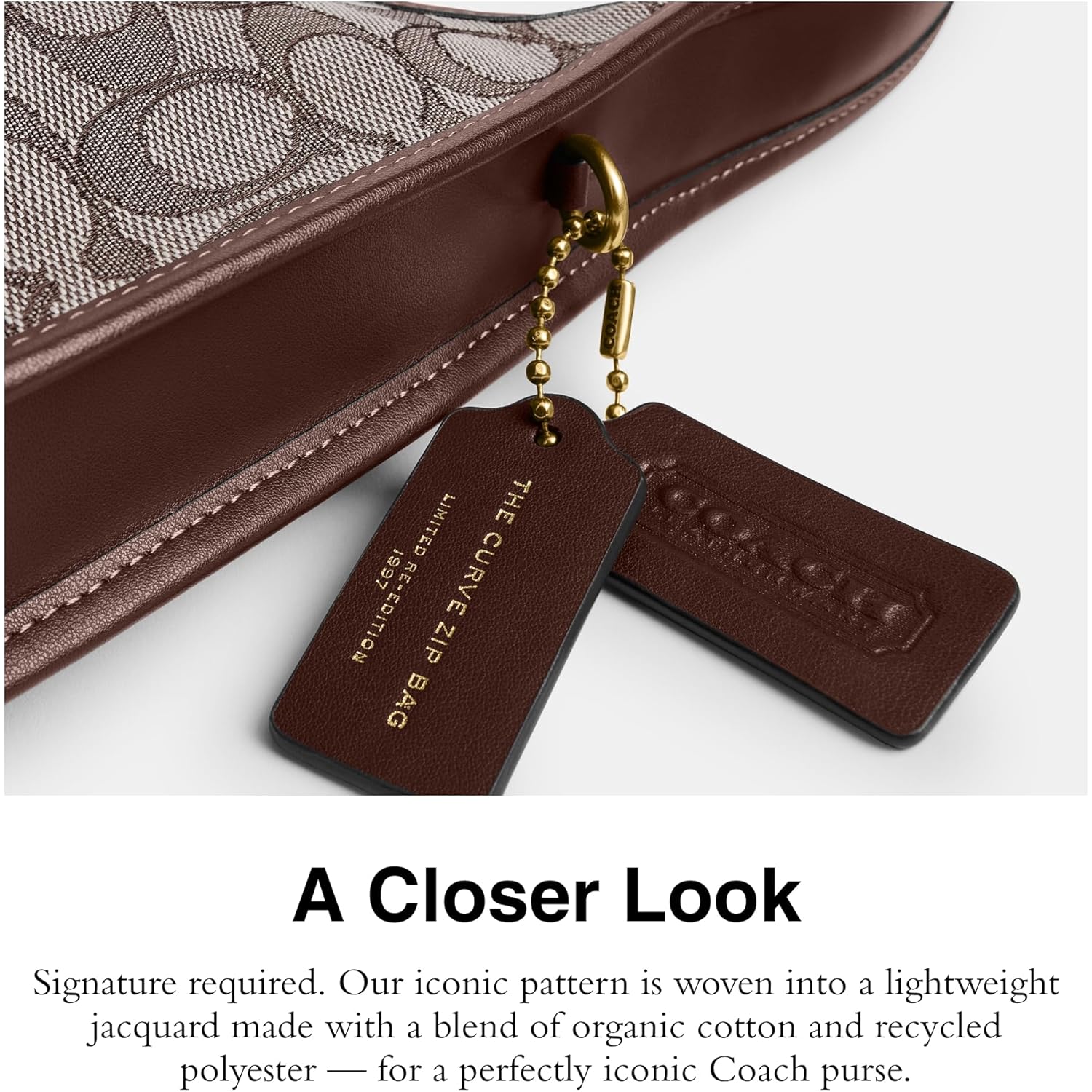 Coach Curve Zip Bag in Signature Jacquard