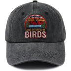 Easily Distracted By Birds Hats For Men Women, Adjustable Cotton Embroidered Birds Watchers Baseball Cap