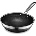 Hexclad 10 Inch Hybrid Nonstick Wok, Stay-Cool Handle, Dishwasher And Oven Safe, Compatible With All Cooktops, Induction Ready