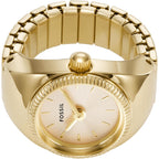 Fossil Women'S Watch Ring, Quartz Stainless Steel Two-Hand Ring Watch For Women