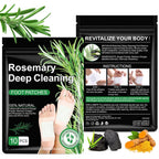 Natural Rosemary Foot Patches with Bamboo, Ginger, Vinegar, Charcoal | 30 Count | Pack of 3