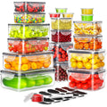 40 Pcs Food Storage Containers With Lids Airtight (20 Containers & 20 Lids), Plastic Storage Meal Prep Container-Stackable 100% Leakproof & Microwave Organization And Storage Sets, Lunch Containers