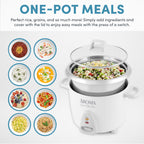 Aroma Housewares Select Stainless Rice Cooker & Warmer With Uncoated Inner Pot, 14-Cup(Cooked) / 3Qt, Arc-757Sg