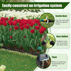 Soaker Hose 100Ft, Thickened Flat Soaker Hoses For Garden 100 Ft 2 Pack, Drip Irrigation Hose Saves 80% Water, Leak-Free Design Water Hose With Holes For Lawn, Flower Bed, Vegetable Field (50 Ft X 2)
