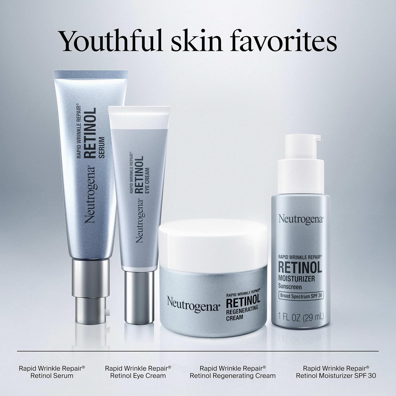 Neutrogena Rapid Tone Repair Retinol + Vitamin C Dark Spot Corrector For Face Daily Anti-Aging Serum Brightens And Evens Tone, Mineral Oil And Dye Free, 1 Fl Oz