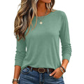 Zeagoo Women's Casual Shirts Long Sleeve Tops Soft Crewneck Tshirts Basic Tee Business Workout Outfit 2026 Fall Clothes
