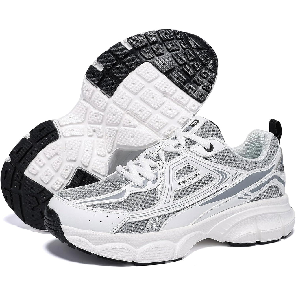 Baasploa Women'S Chunky Fashion Sneakers Casual Sports Shoes Mesh Breathable Athletic Gym Workout Tennis Shoe Platform Thick Walking Shoes