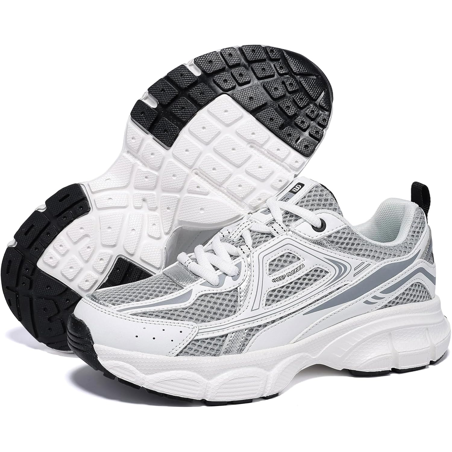 Baasploa Women'S Chunky Fashion Sneakers Casual Sports Shoes Mesh Breathable Athletic Gym Workout Tennis Shoe Platform Thick Walking Shoes