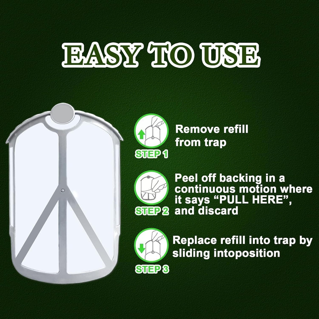 33 Pack Refill Cartridges Compatible With Flying Insect Trap M364, M364A & Max And Baimnocm Plug-In Trap