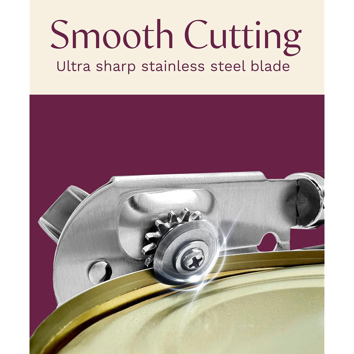 Premium Multifunction Magnetic Manual Can Opener And Bottle Opener, Heavy Duty Stainless Steel Sharp Cutting Blade And Oversized Easy Turn Knob, Soft-Touch Handle, Kitchen Use, Mauve