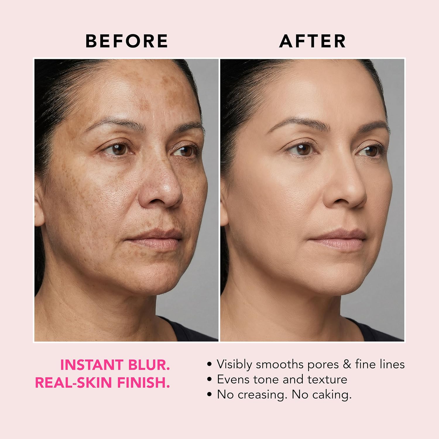 Peptide Blur Stick Foundation, Medium Buildable Coverage, Soft-Focus Pore Blurring, Hydrating Foundation for Mature & Textured Skin, Clean Beauty Makeup 0.29 oz – (Light/Medium)