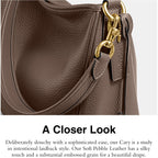 Coach Womens Soft Pebble Leather Cary Shoulder Bag