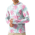 Pudolla Men'S Sun Protection Hoodie Shirts Upf 50+ Rash Guard Spf Long Sleeve Fishing Shirt For Men Swim Hiking Boating