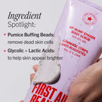 First Aid Beauty Kp Bump Eraser Body Scrub With 10% Aha - Dermatologist-Tested Keratosis Pilaris Exfoliator - Support For Rough Bumps, Uneven Skin Texture & Strawberry Skin - Sensitive Skin