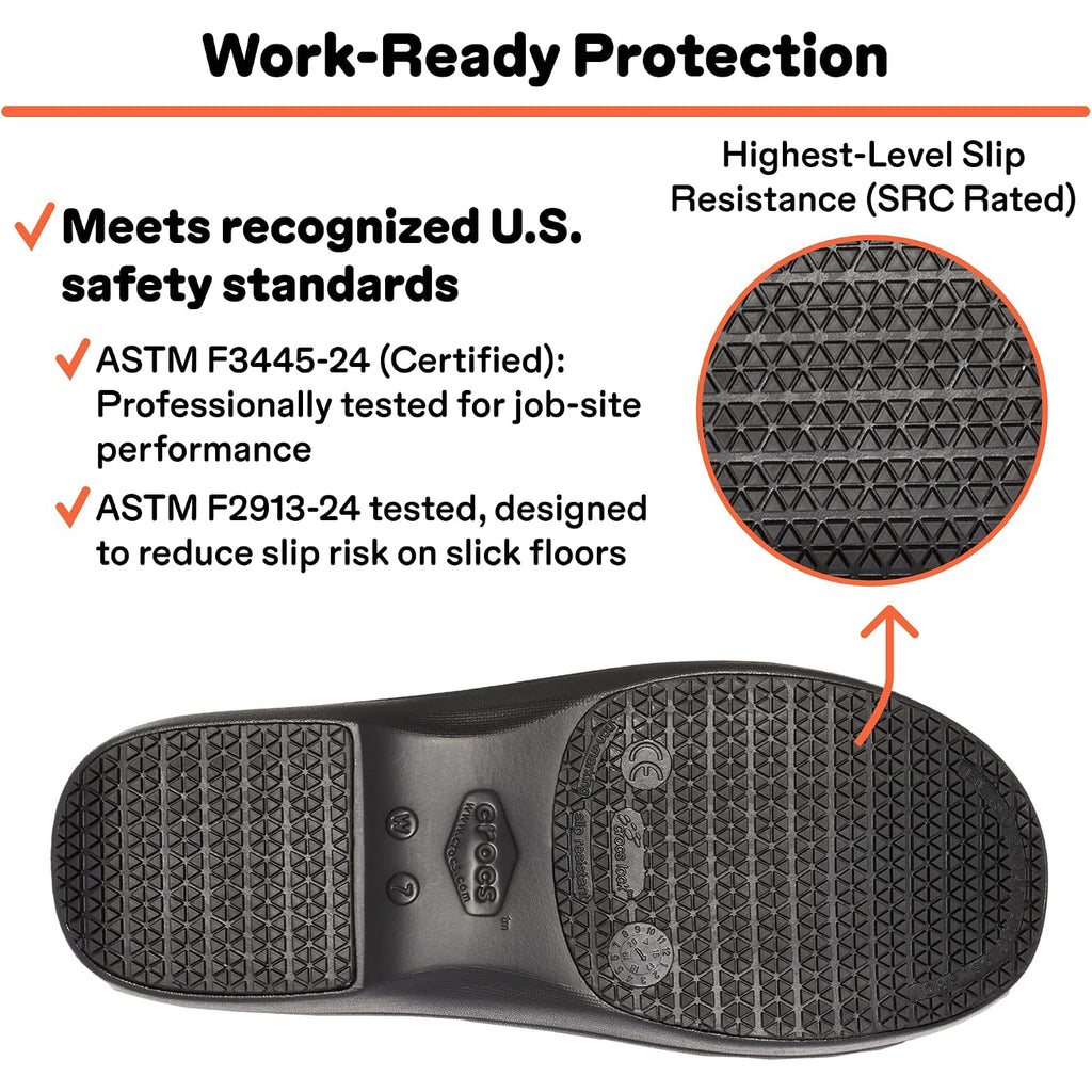 Crocs Women'S Neria Pro Ii Work Clogs | Enclosed Toe | Slip Resistant | All Day Comfort