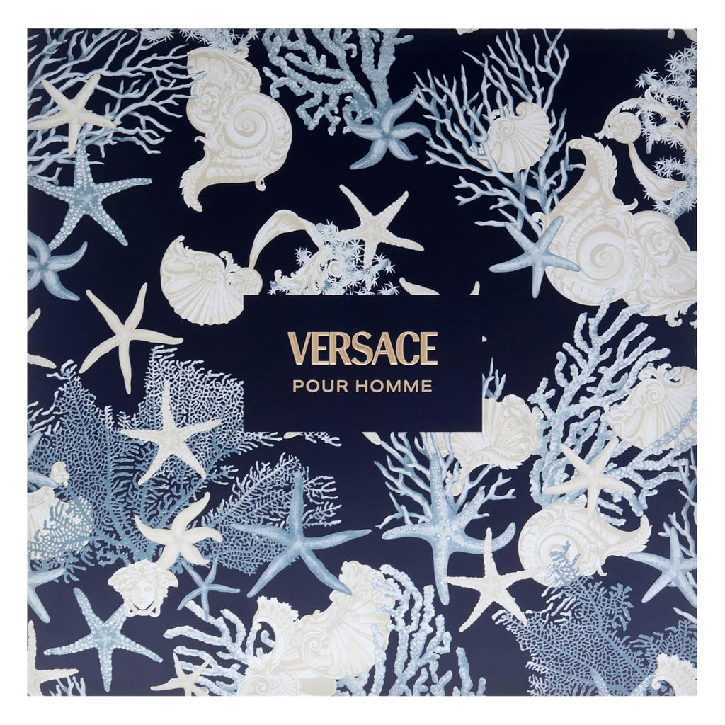 Versace Pour Homme by Versace for Men - 3 Pc Gift Set 3.4oz EDT Spray, 0.17oz EDT Spray (Mini), 5oz Bath and Shower Gel