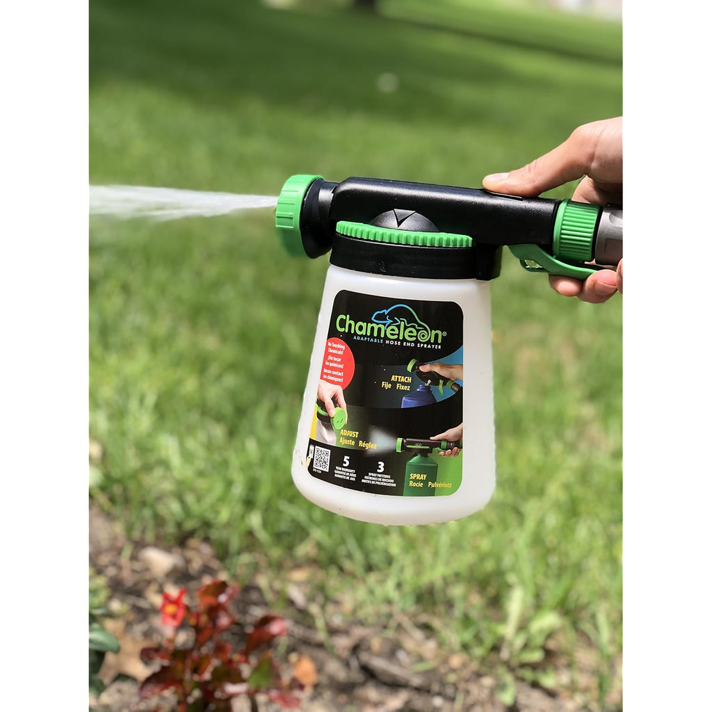 Rl Flo-Master Chameleon Hose End Sprayer For Use With Fertilizers, Weed Killers, Fungicides And Insect Killers, 32 Ounce Refillable Bottle Included