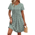 Ofeefan Spring Dresses For Women 2026 Short Sleeve Crew Neck Casual Dresses Empire Waist Maternity Dress With Pockets