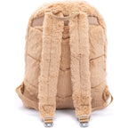 Pusheen The Cat Kids Beige Fluffy Backpack Rucksack 3D Ears Padded Straps 16 Inch School Travel Daypack Laptop Gym Bag