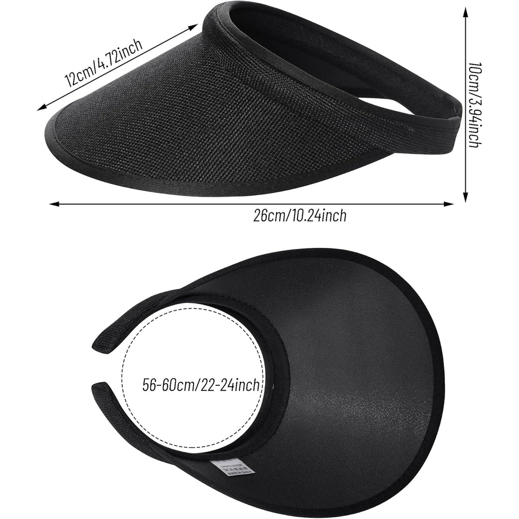 Dxhycc 3 Pack Sun Visor Hats for Women Men Clip On Wide Brim Visors Outdoor Golf Beach Tennis Cap