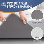 OLANLY Thick Memory Foam Bath Mat Rug 30x20, Extra Soft Absorbent Bathroom Rugs, Quick Dry Bath Mats, Non-Slip, Machine Washable Carpet for Bathroom, Tub and Shower, Home Decor Accessories, Grey