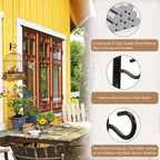 2Pack 2.5Inch Ceiling Hooks For Hanging Plant, Hanger For Indoor And Outdoor Plant Pots Holder, Wall Hook For Planters, Flower Basket, Wind Chimes, Lanterns, Lights, Bird Feeders, Home Decor