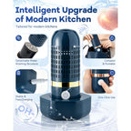 Produce Cleaner & Vegetable Cleaner With Oh-Ion Technology, Wireless Rechargeable Food Washer For Fruits, Veggies, Rice & Utensils, Ipx7 Waterproof 10-Min Automatic Cleaning For Kitchen (Blue)