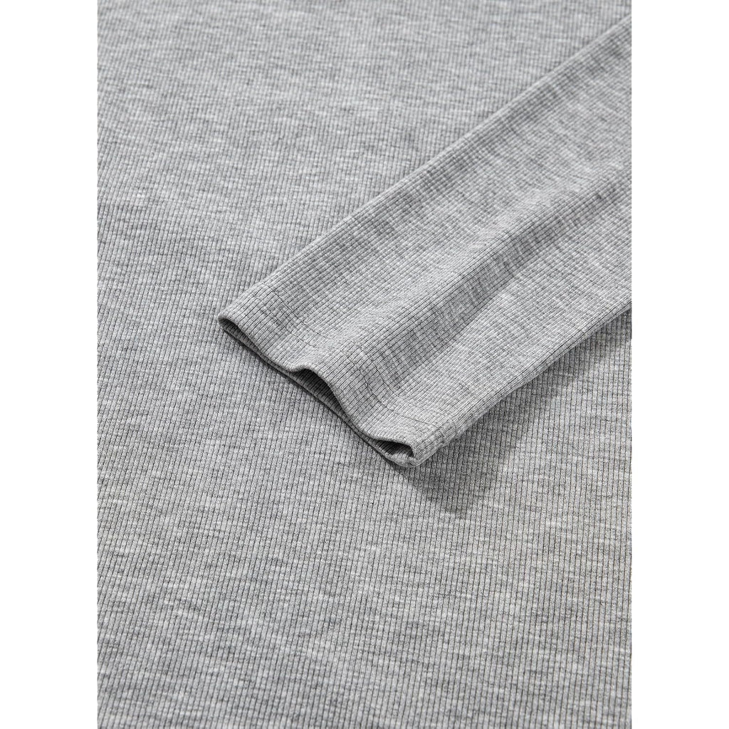 Sidefeel Womens Tops Casual Crewneck Long Sleeve Tops Ribbed Raw Hem Spring T Shirts Slim Fit Basic Tees Blouses