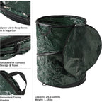 29.5-Gallon Pop Up Outdoor Garbage Can - Collapsible Trash Can For Parties, Yard Waste, Or Laundry - Camping Accessories By Wakeman