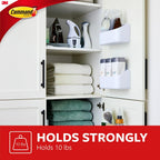 Command 10 Lb Large Organizing Caddy With 4 Strips, 9.91" X 3.38" X 5.15", Heavyweight Damage-Free Hanging For Organizing Cleaning Supplies, Closet, And Pantry