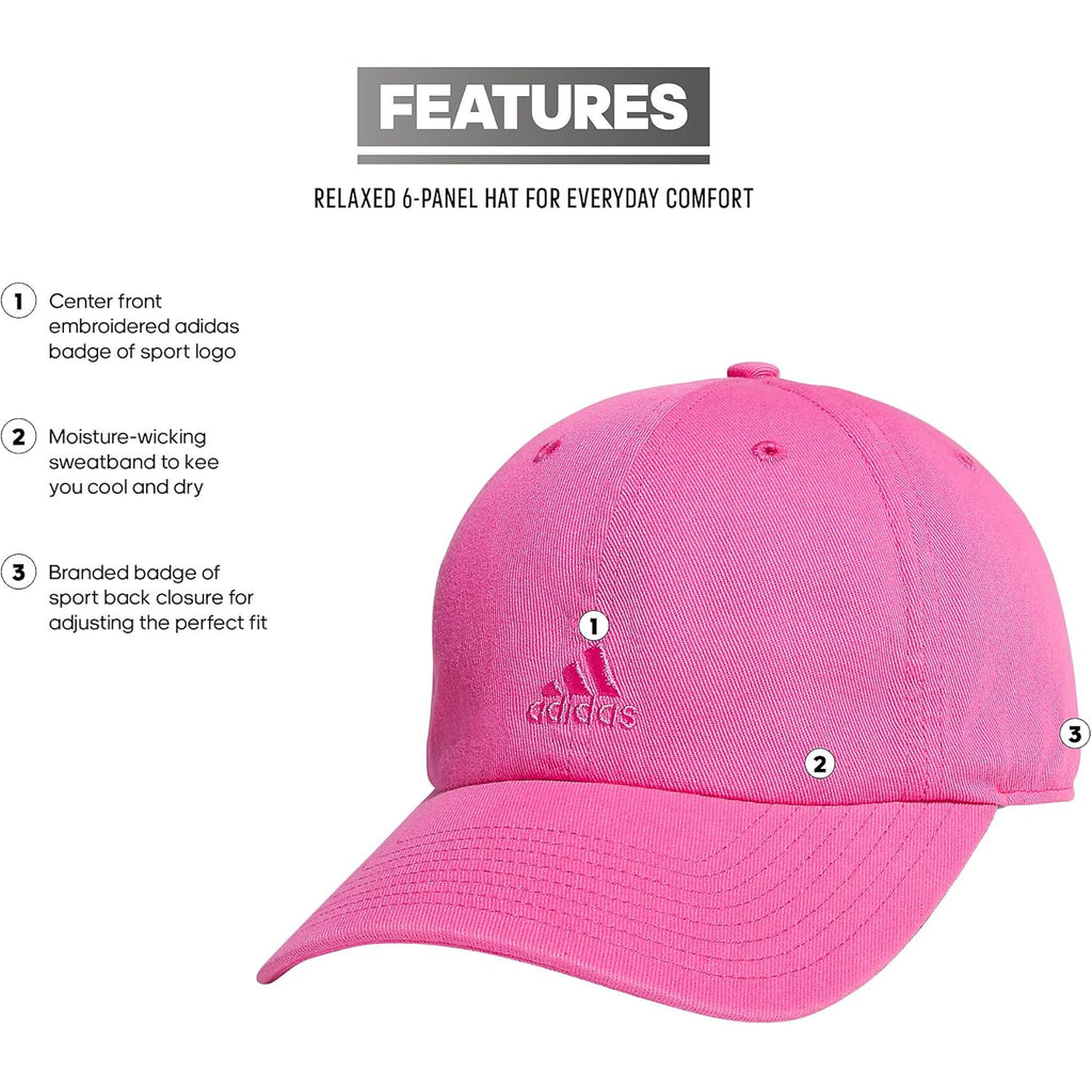adidas Women's Sport Essentials Baseball Cap – Athletic Relaxed Strapback Hat