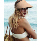 FURTALK Womens Sun Visor Hat Straw Sun Visors for Women Summer Packable Ponytail Beach Hats for Women Travel UPF 80+