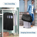 43" Suit Bags For Closet Storage And Travel, Gusseted Hanging Garment Bags For Men Suit Cover With Handles For Clothes, Coats, Jackets, Shirts（3 Packs）