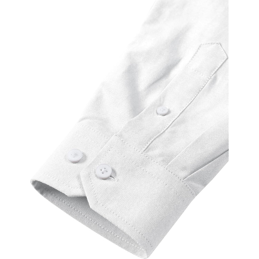 Lucmatton Men'S Lightweight Oxford Long Sleeve Button Down Shirt Business Casual Slim Fit Dress Shirts With Pocket