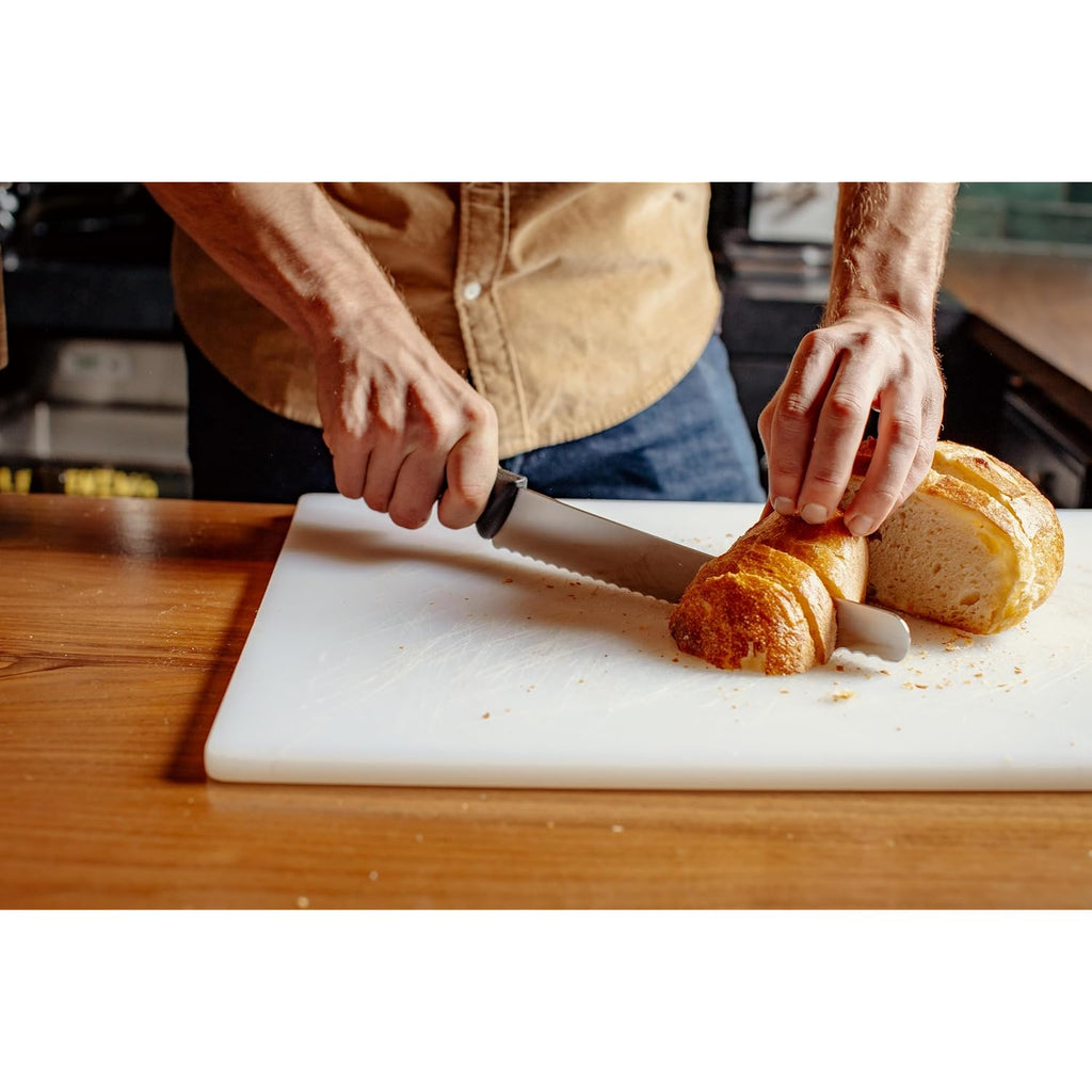 Mercer Culinary M23210 Millennia Black Handle, 10-Inch Wide Wavy Edge, Bread Knife
