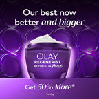 Olay Retinol Night Cream For Women, Max, Anti-Aging Face Mousturizer, Fragrance-Free, Non Greasy - Anti-Wrinkle, Smooth Fine Lines, Hydrating Skin Care - Triple Collagen Cream, Niacinamide, 1.7Oz