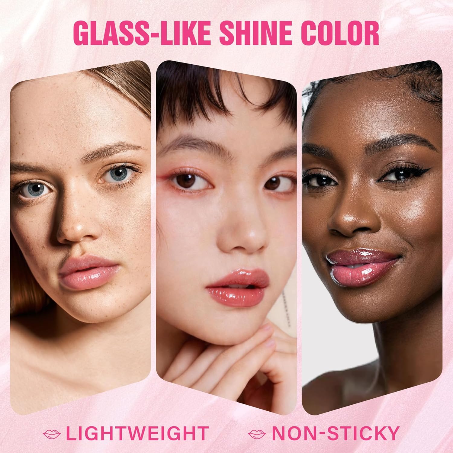 iMethod pH Plumping Lip Gloss - Color Changing Lip Oil with 24H Hydration, High-Shine Long Lasting Lip Tint, Lightweight Non-Sticky, with Lip Gloss Keychain Holder, 055 pH Rose