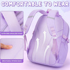 Fimibuke Waterproof Backpacks For School Girls With Lunch Box & Pencil Case | 3Pcs Lightweight Teen Girls Backpack Bookbag, Cute Kids Toddler School Bag For Elementary Middle High School Students Travel
