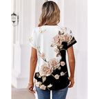 Zeagoo Womens Tops Short Sleeve Summer V Neck Shirts Work Blouses Business Outfits Fashion Clothing