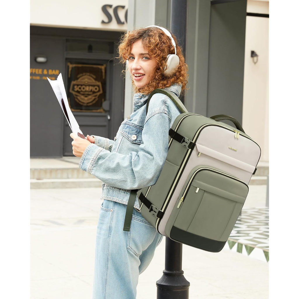 Lovevook 40L Travel Backpack For Women & Men - 17.3 Inch Carry On Backpack & Personal Item Backpack For Airlines, Spacious And Durable Design, With 3 Packing Cubes