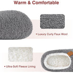 Evshine Memory Foam Fuzzy Slippers For Women Curly Fleece House Shoes Warm Indoor Outdoor Home Slip On