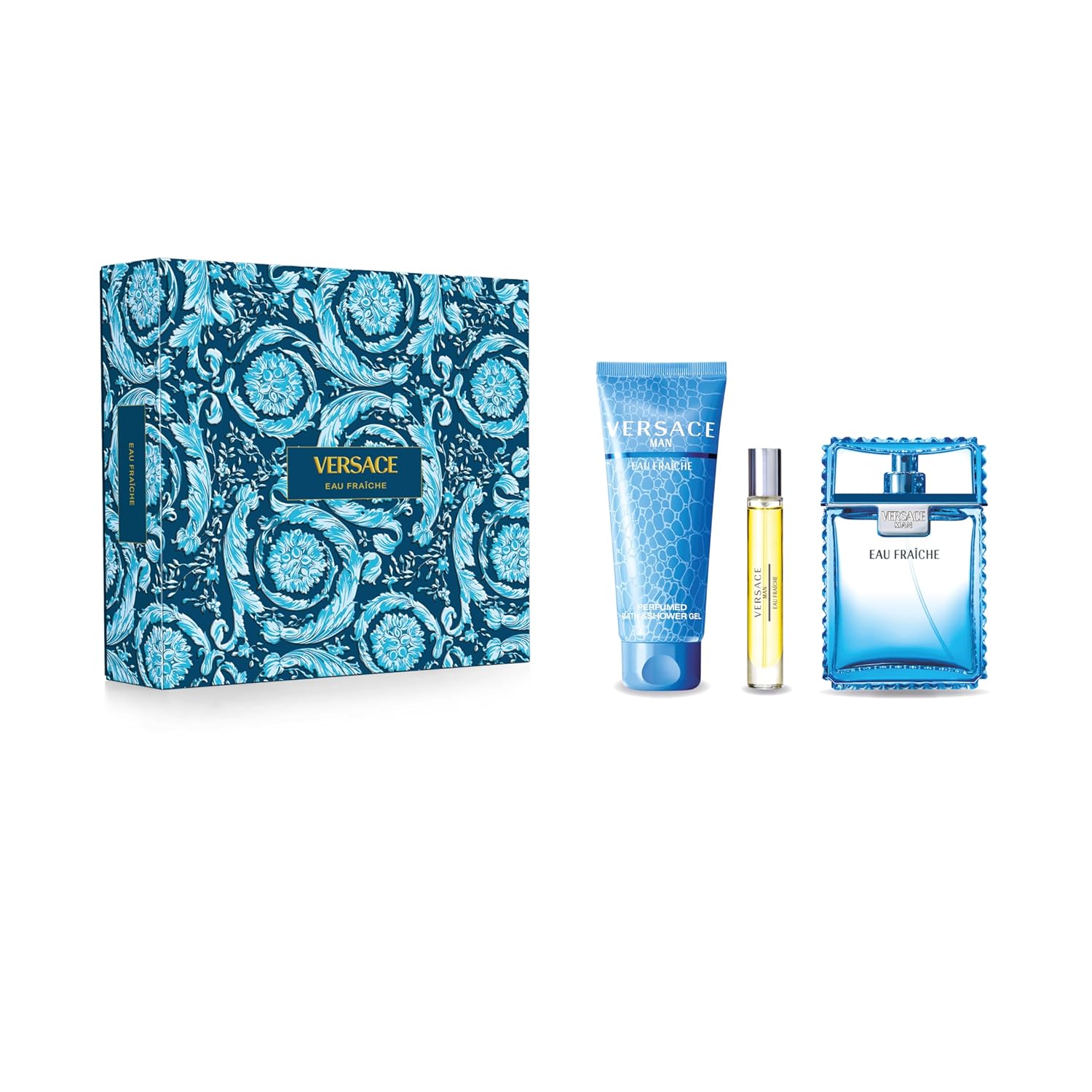 Versace EAU FRAICHE 3 PIECE GIFT SET - 3.4 OZ EAU DE TOILETTE SPRAY