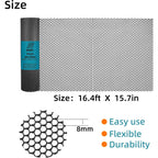 Pet & Garden Safeguard - 15.7In X 16.4Ft Roll - Black Plastic Netting, Multi-Use Decorative Fencing For Poultry, Dogs, Rabbits,Chicken And Snake Barrier
