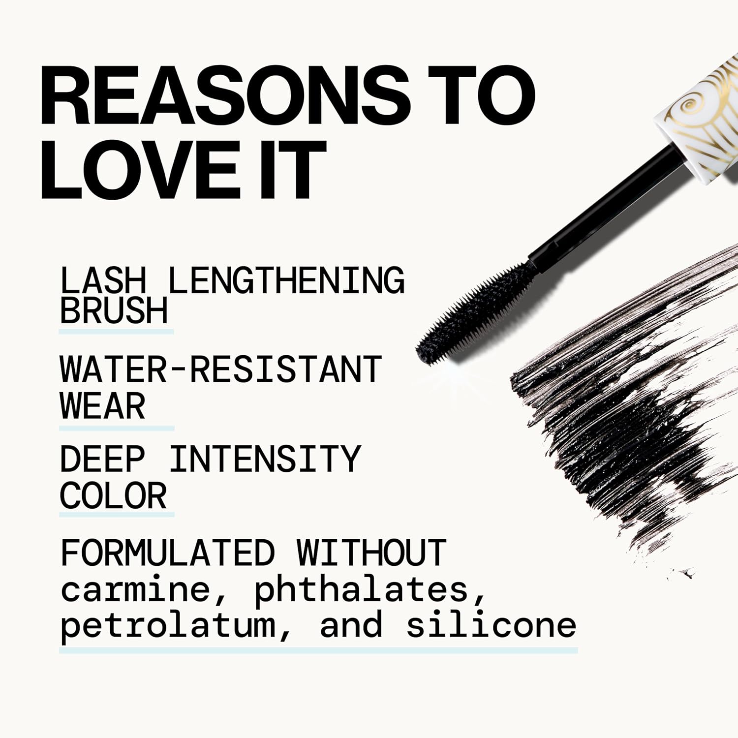 Pacifica Aquarian Gaze Mascara – Abyss (Black) Water-Resistant Long Lash Mascara, Lengthening & Smudge-Proof, Vegan & Cruelty-Free