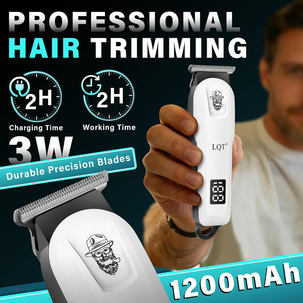 Hair Clippers For Men Rechargeable Cordless Beard Trimmer & Electric Shaver, Hair Cutting Kit With Lcd Display Gift For Dad, Husband, Men