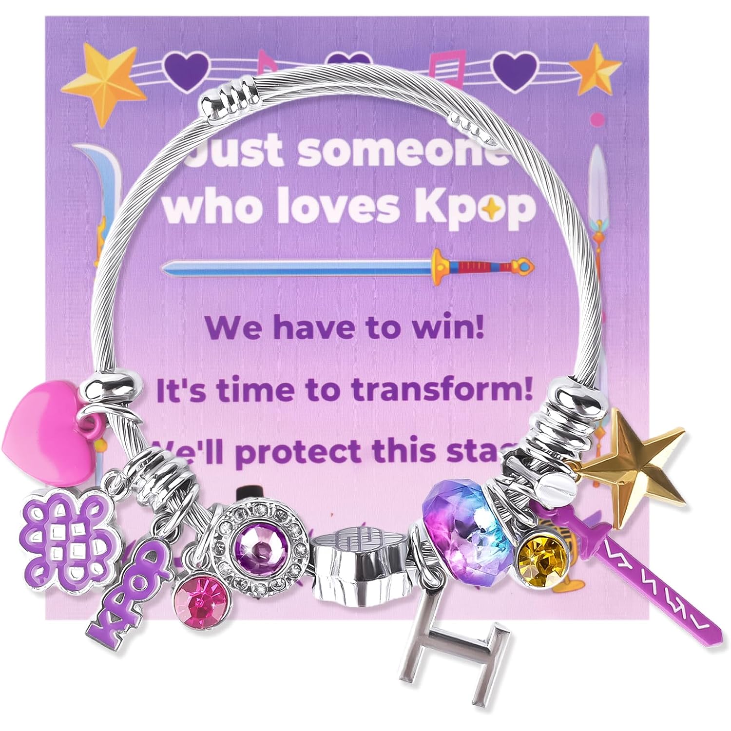 KPop Bracelet - Merch Kpop Stuff items Bracelet Chirstmas Gift for Women, Kpop Jewelry accessories for Fans