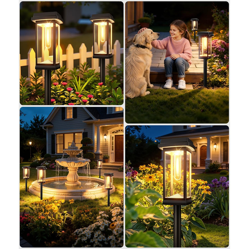 Solar Pathway Lights Outdoor, 8 Pack Upgraded Solar Garden Lights Solar Powered, Solar Lights Outdoor Waterproof Ip65, 15 Hours Outdoor Solar Lights For Yard Patio Landscape Walkway Driveway Decor