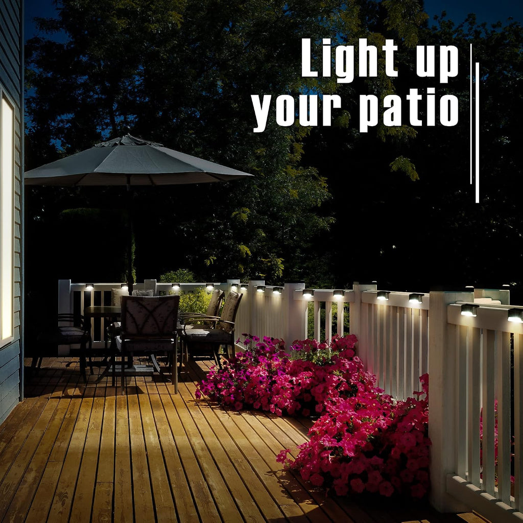 Gigalumi Led Solar Deck Lights, 16 Pack，Waterproof, Warm White | Gigalumi Led Solar Deck Lights, 16 Pack，Waterproof, Warm White