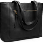 Befen Genuine Leather Tote Bag For Women, Large Work Tote Bag With Zipper Leather Purse And Handbags With 15.6" Compartment
