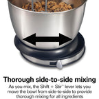 Hamilton Beach Classic Stand And Hand Mixer, 4 Quarts, 6 Speeds With Quickburst, Bowl Rest, 290 Watts Peak Power, Black And Stainless | 2-In-1 Versatility | Quickburst For Added Power | 290 Watts Peak Power | Built-In Bowl Rest | Black And Stainless Steel